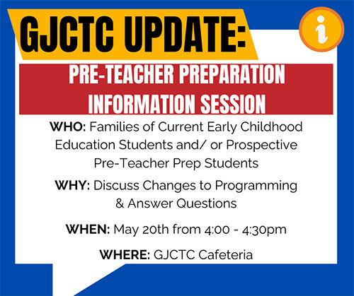 Pre-Teacher Preparation Information Session flyer